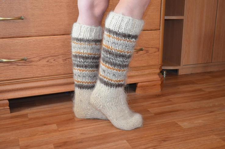 Высокий носок Шерстяные носки, экологически чистые, фото №5