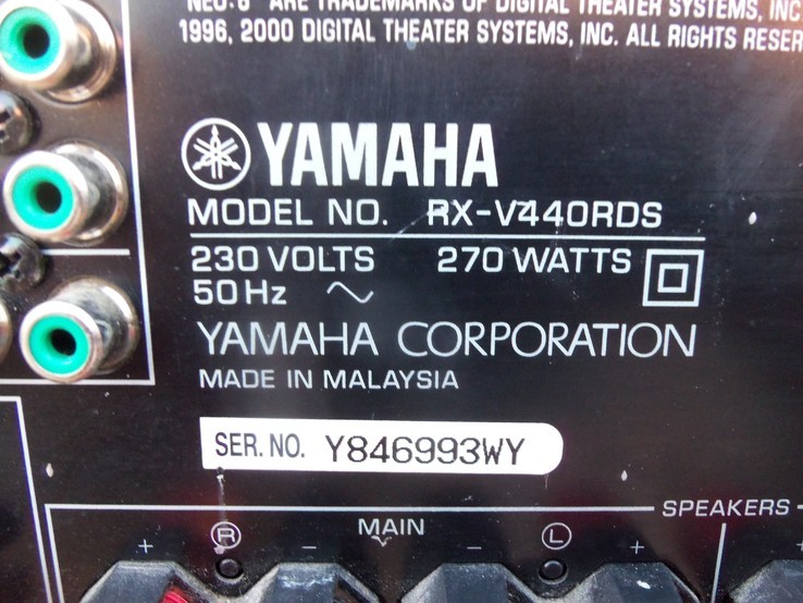  Підсилювач - Ресівер YAMAHA RX-V440 RDS 270W РОЗПРОДАЖ з Німеччини, фото №7