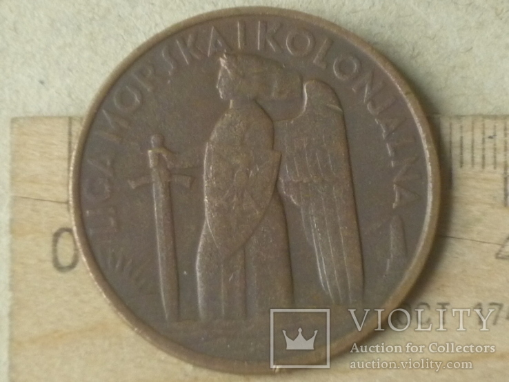 Памятная медаль "морская и колониальная лига" 1935г. Польша.