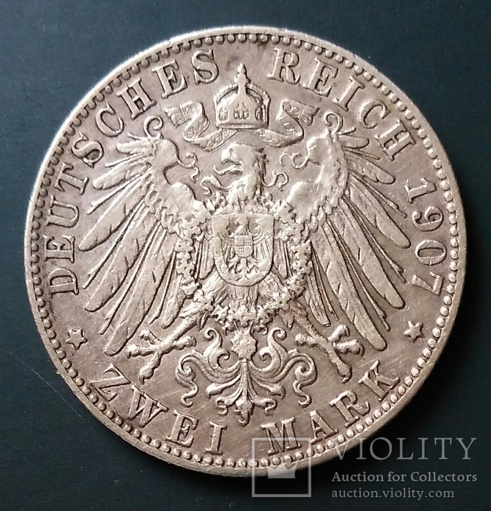 2 марки 1907 р. Баварія, фото №4