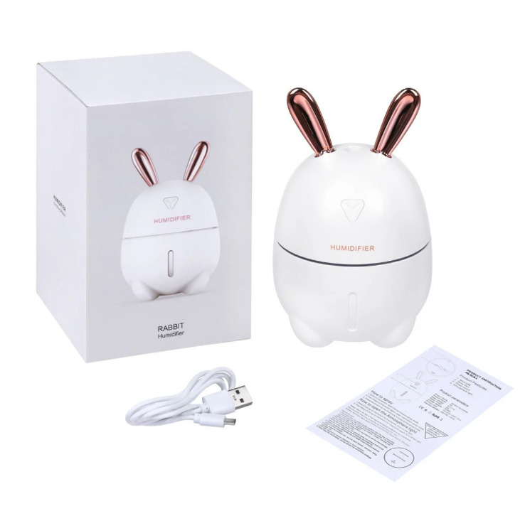 Увлажнитель воздуха и ночник 2в1 Humidifiers Rabbit, фото №2