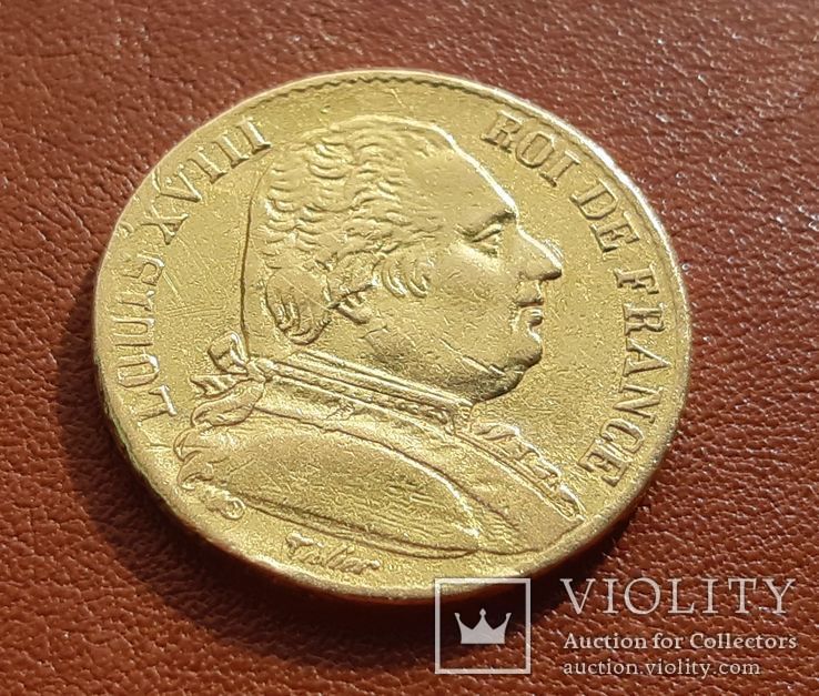  20 франков 1815 г. Людовик XVIII Франция, фото №4