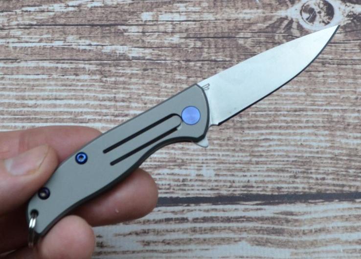 Брелочный нож EDC Titanium D2, фото №4