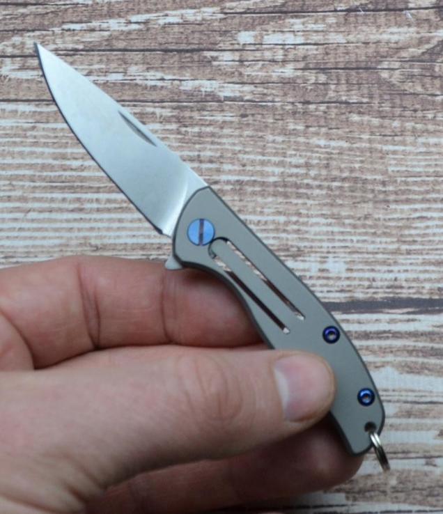 Брелочный нож EDC Titanium D2, фото №5
