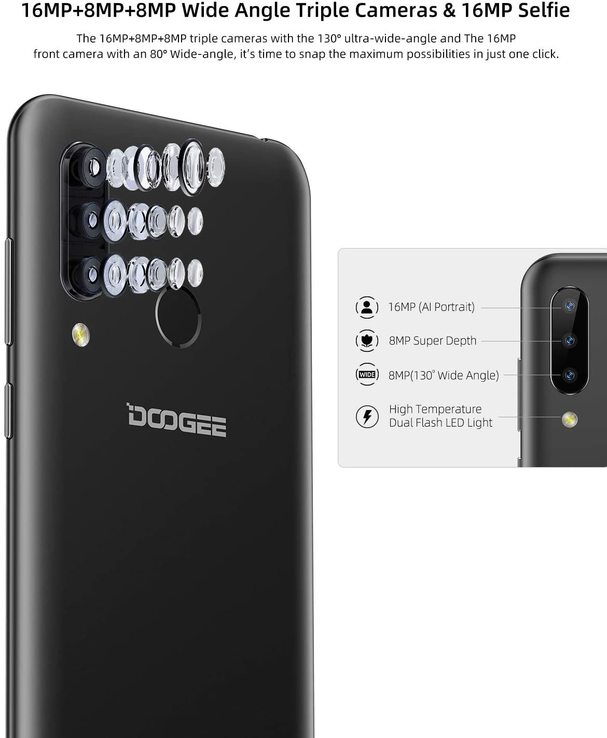 Doogee N20 BLACK , 4/64GB , 4350 mAh, фото №3