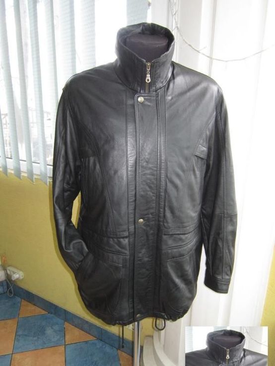 Большая кожаная мужская куртка SMOOTH City Collection. Лот 889, фото №2