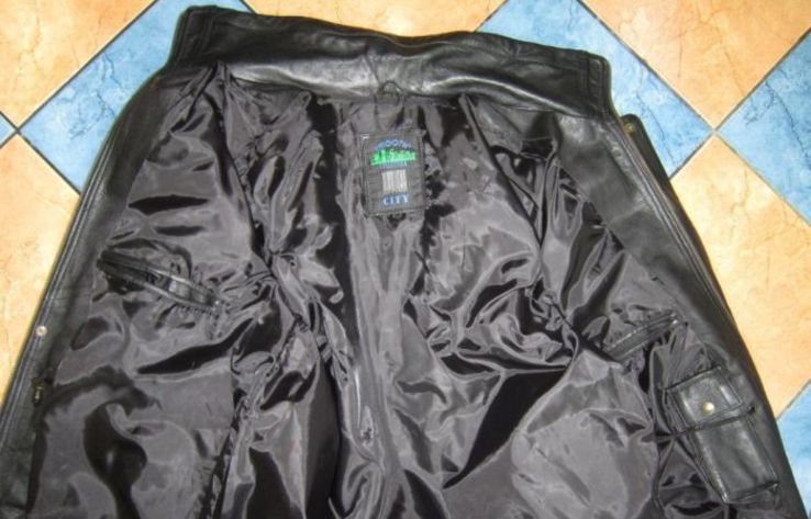 Большая кожаная мужская куртка SMOOTH City Collection. Лот 889, фото №7