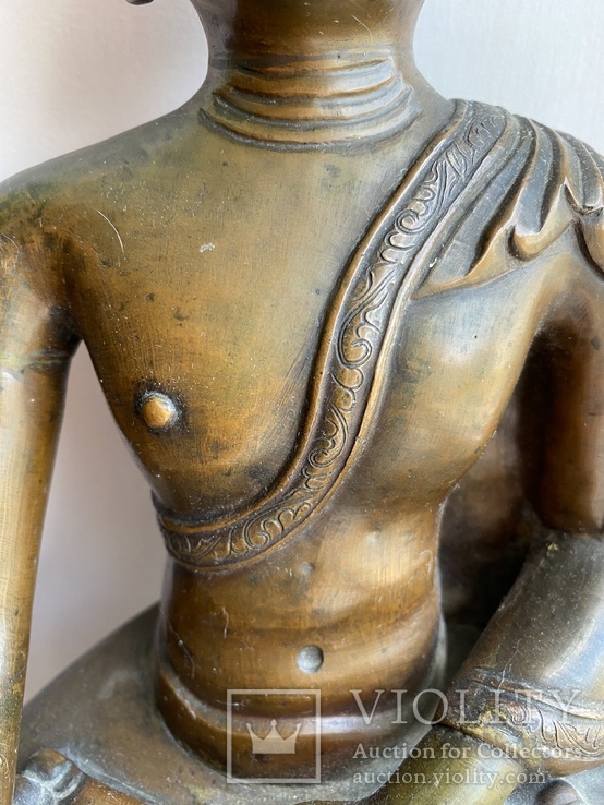 Скульптура статуэтка Будда старинная авторская подписная, фото №7