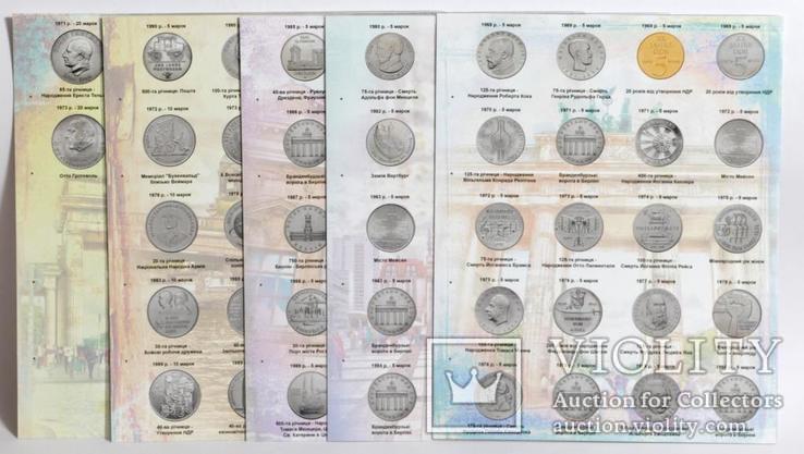 Альбом-каталог для памятных монет ГДР 1968 -1990гг тип2, фото №4