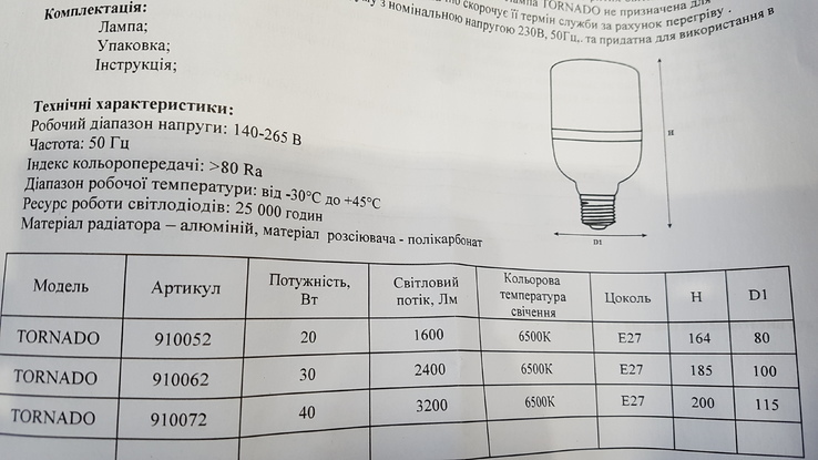 Лампа LED 40 Вт, 5шт одним лотом, numer zdjęcia 3