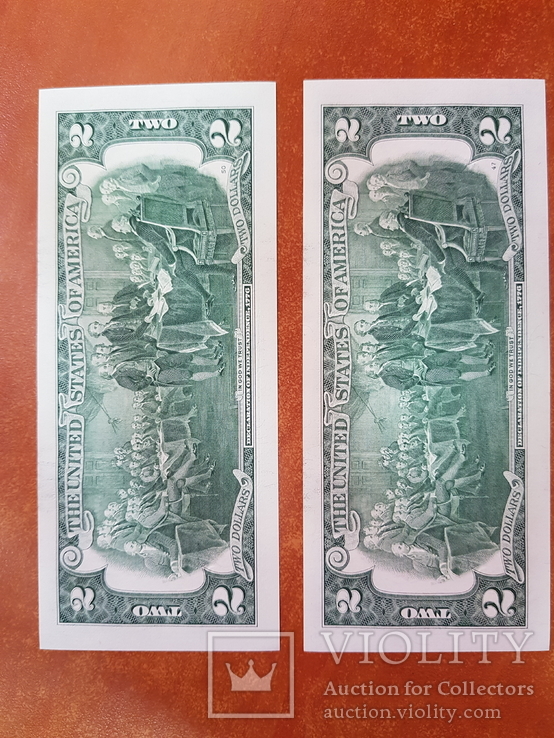 2 доллара США банкноты 2013 сразу две в лоте, фото №3