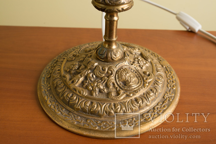 Лампа настольная старинная бронзовая Испания, фото №4