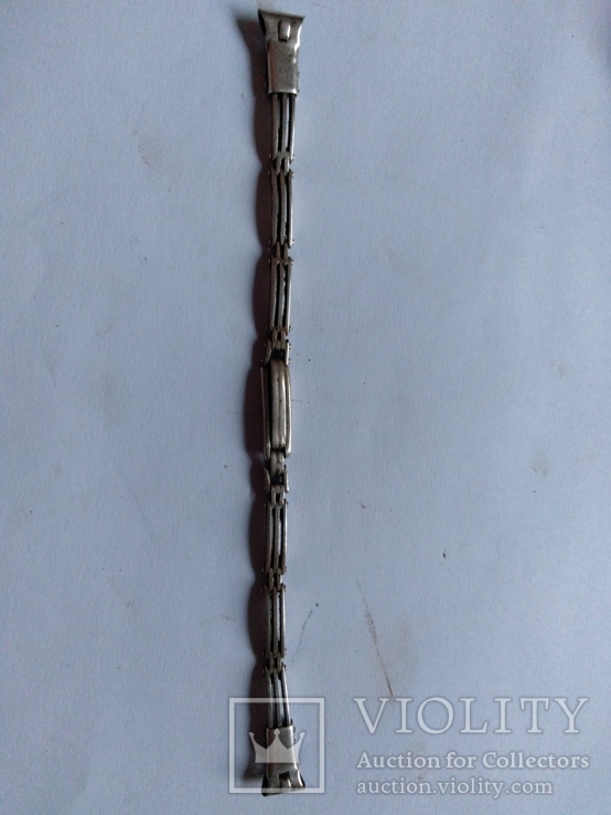 Серебряный браслет к женским часам, фото №4