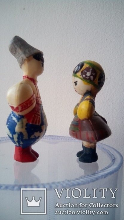 Украинец и украинка пара фигурки куколки ф-ка Победа СССР, фото №3