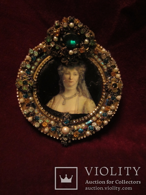 Портретная миниатюра " Последняя Королева Пруссии Луиза Мекленбургская", (1776-1810), фото №4