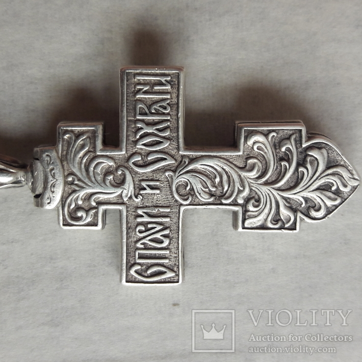 Крест мощевик , серебро, фото №11