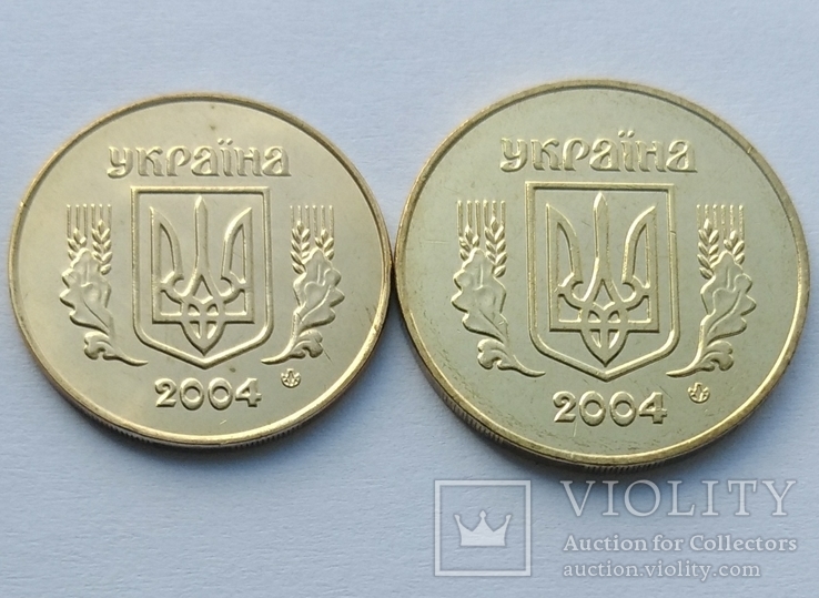 25 і 50 копійок 2004 р. з набору ролів НБУ 2019 р. (тираж 5 тис. штук), фото №10