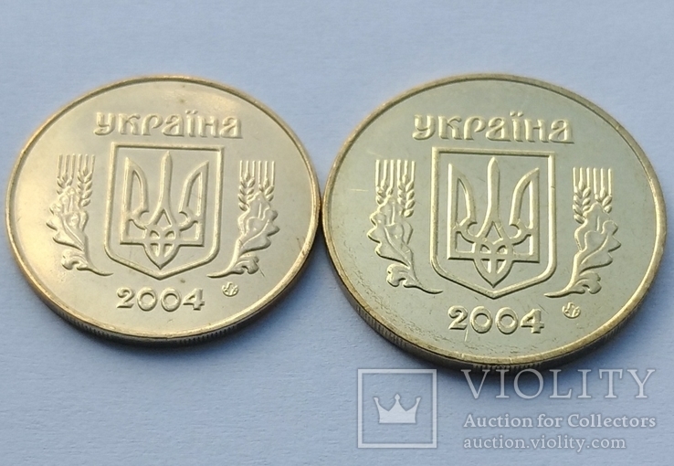 25 і 50 копійок 2004 р. з набору ролів НБУ 2019 р. (тираж 5 тис. штук), фото №11