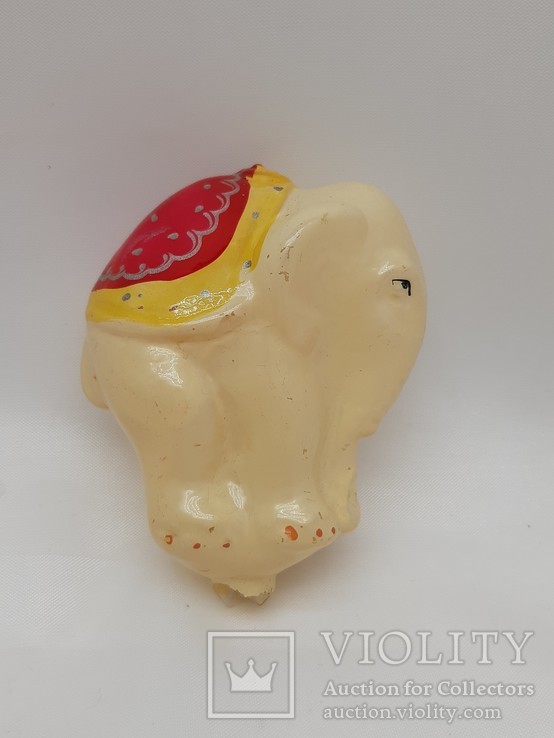 Елочная игрушка Цирковой слон, на прищепке, СССР, фото №4