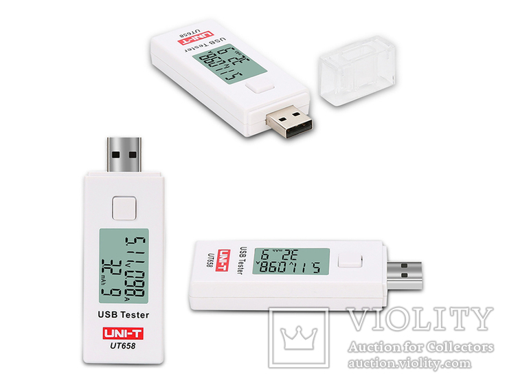 USB тестер тока и напряжения UNI-T UT658 для проверки зарядок/кабелей/Power Bank, фото №4