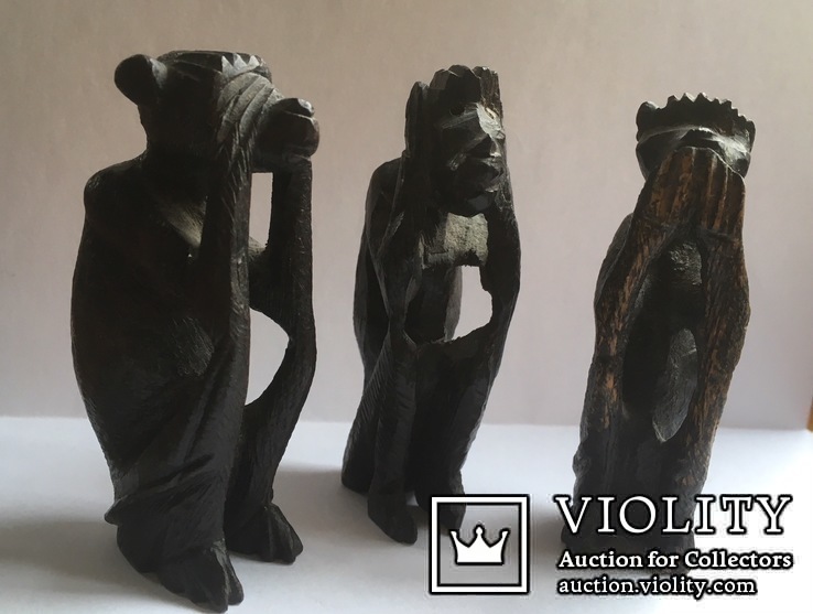  Three monkeys. South Africa (South Africa), 1970s, height 8 cm, photo number 2