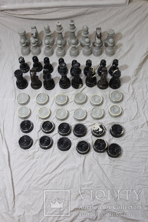 Шахматы. шашки. высота 22 см, фото №2