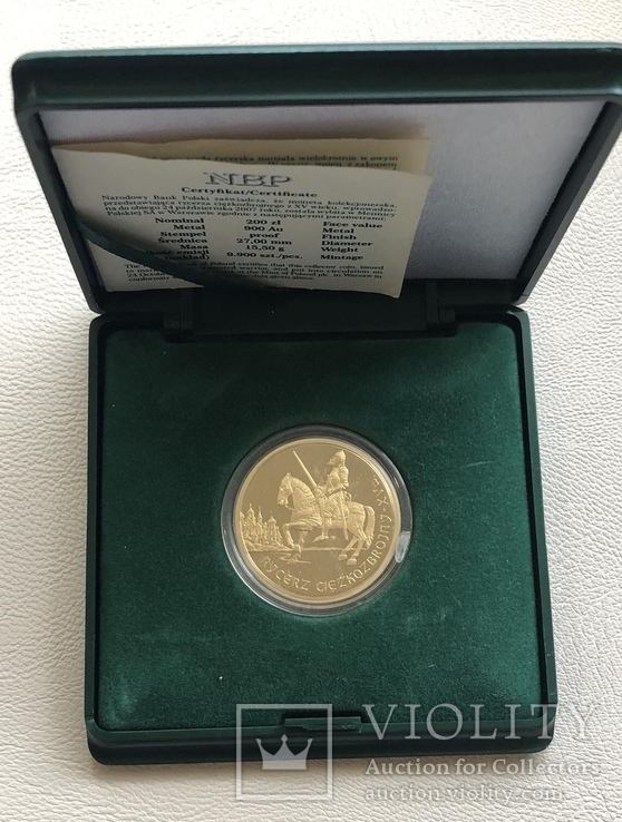 200 zł 2007 rok Polska złota 15,50 g 900\', numer zdjęcia 2