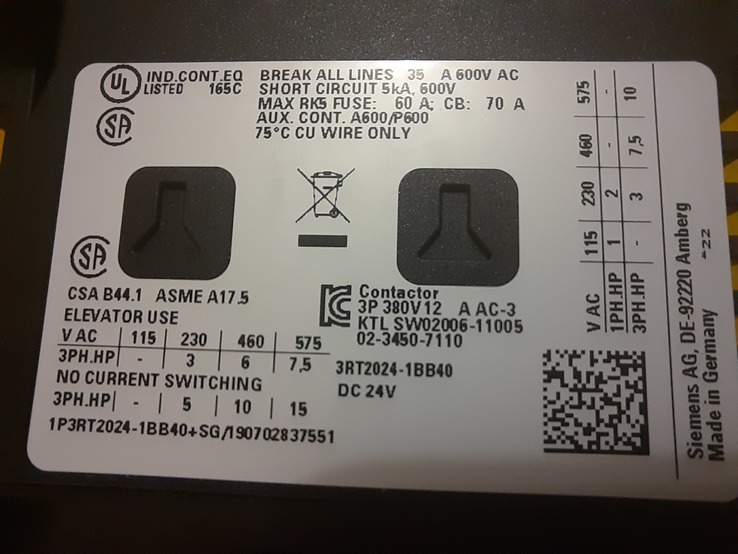 Контактор Siemens3RT2024-1BB40, numer zdjęcia 3