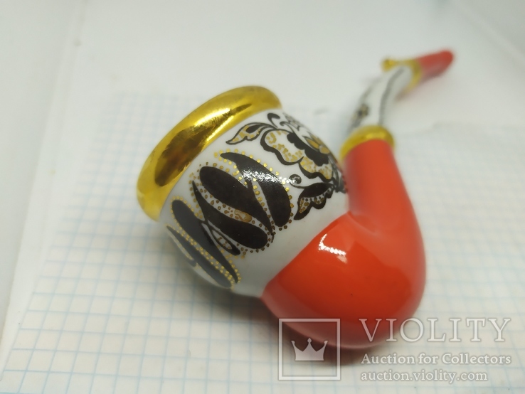 Фарфоровая сувенирная трубка Сумы, фото №3