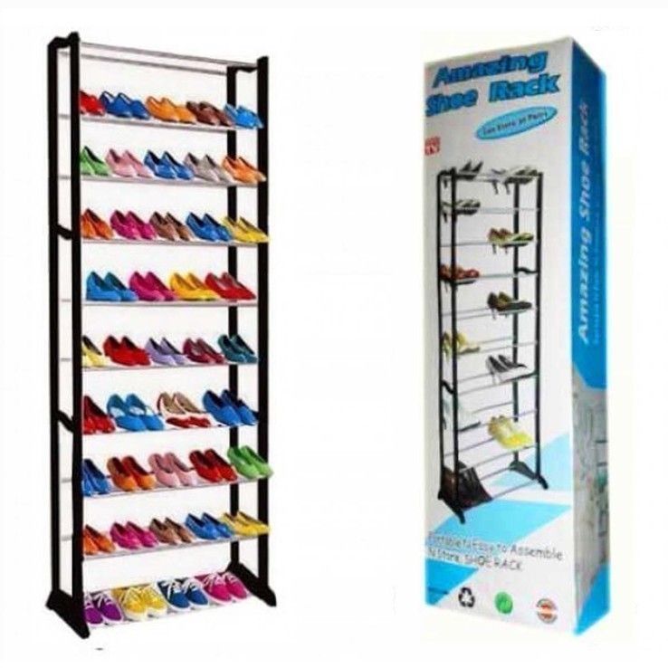 Полка для обуви Amazing Shoe Rack (чёрная), numer zdjęcia 2