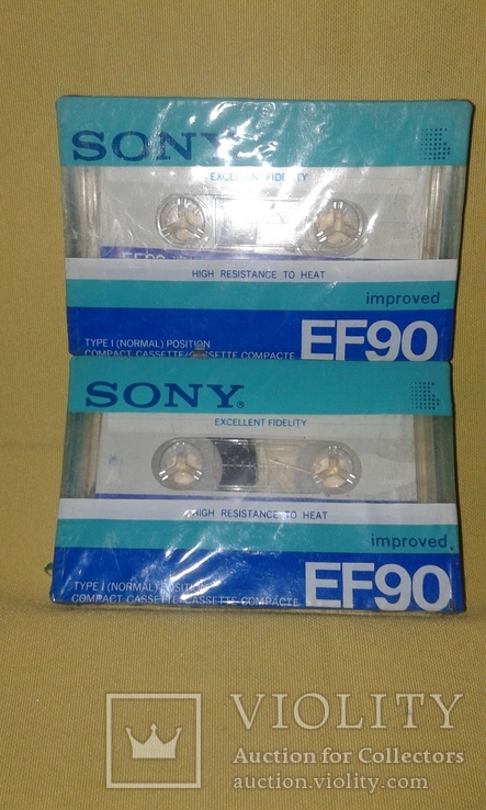 Аудиокассета Sony EF90, 2 шт одним лотом