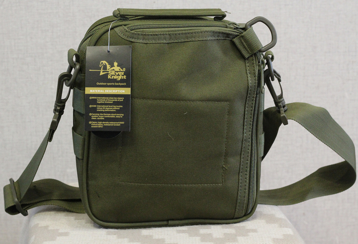 Тактическая универсальная сумка на плечо с системой M.O.L.L.E олива, photo number 4