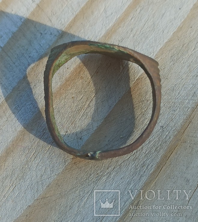Старинный Перстень-Печать с Узорами, Короной., фото №8