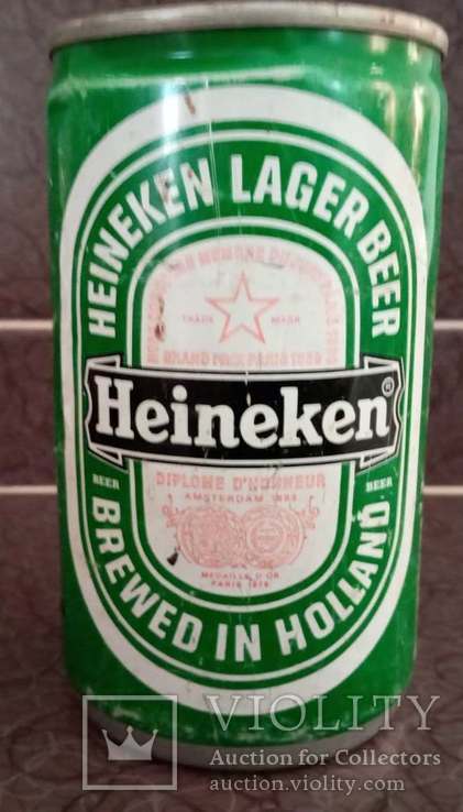 Банка від пива "Heineken" HOLLAND 0,33л. 1984 рік, фото №2