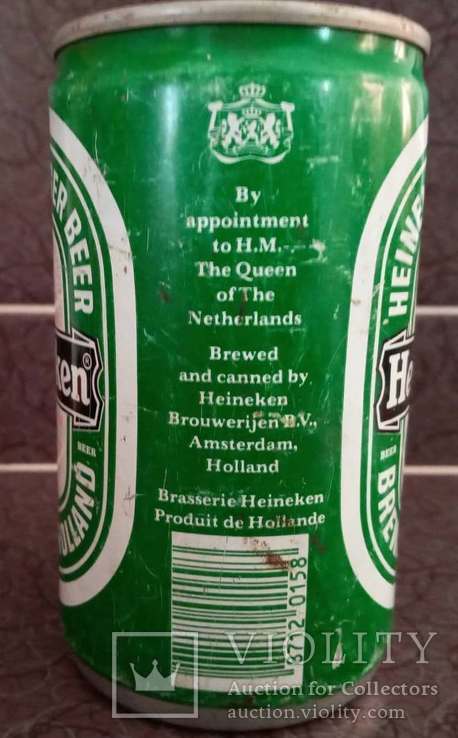 Банка від пива "Heineken" HOLLAND 0,33л. 1984 рік, фото №5