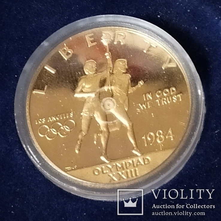 10 долларов США 1984г.Олимпиада., фото №2