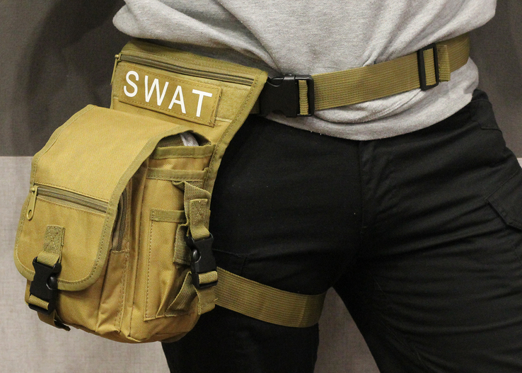 Универсальная тактическая (набедренная) сумка на бедро Swat кайот, photo number 3