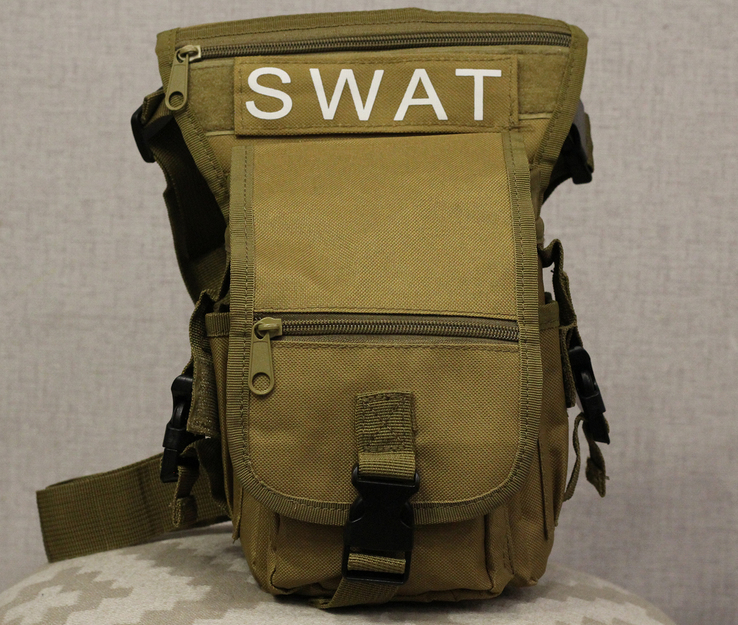 Универсальная тактическая (набедренная) сумка на бедро Swat кайот, photo number 2