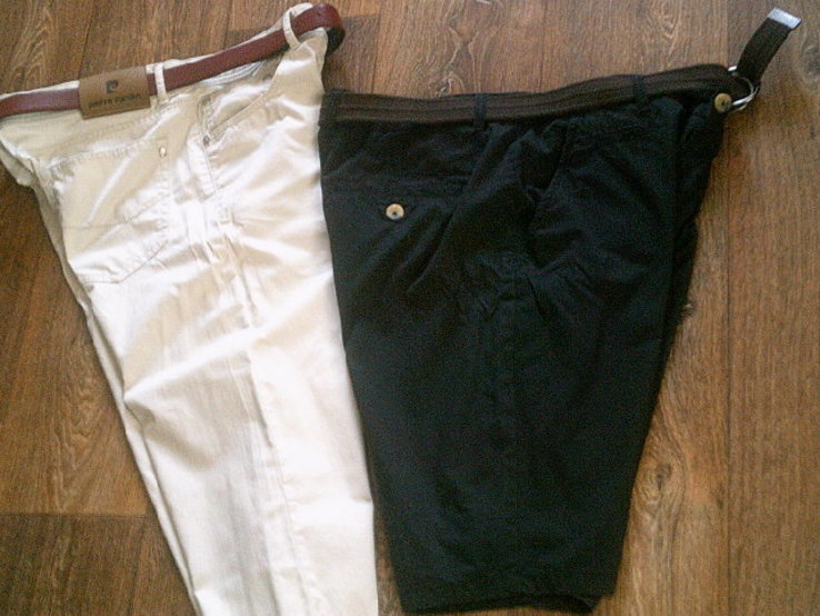 Pierre Carden - фирменные штаны с ремнем + шорты, фото №3