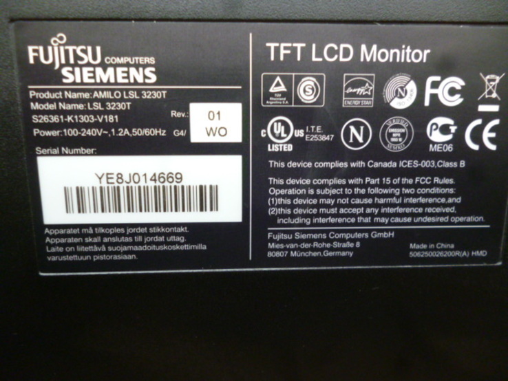 Монітор Fujitsu Siemens LSL 3230T  з Німеччини, фото №10