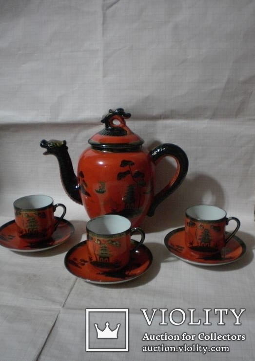 Фарфоровый китайский чайный сервиз, фото №3
