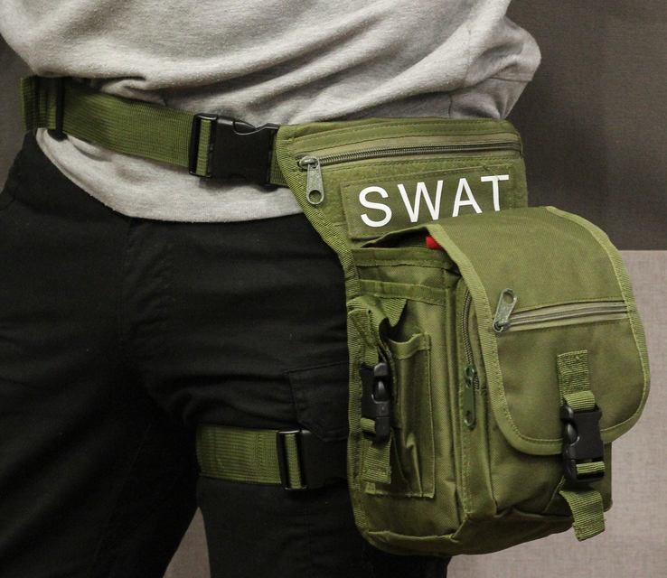 Универсальная тактическая (набедренная) сумка на бедро Swat (олива), photo number 2