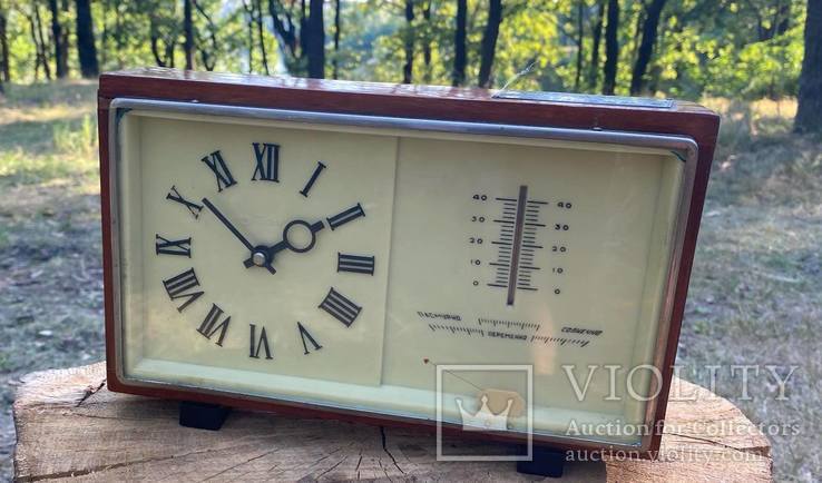 Часы из СССР, Маяк, три в одном (часы,термометр,барометр), фото №2