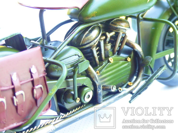 Модель военного мотоцикла . Металл, фото №7