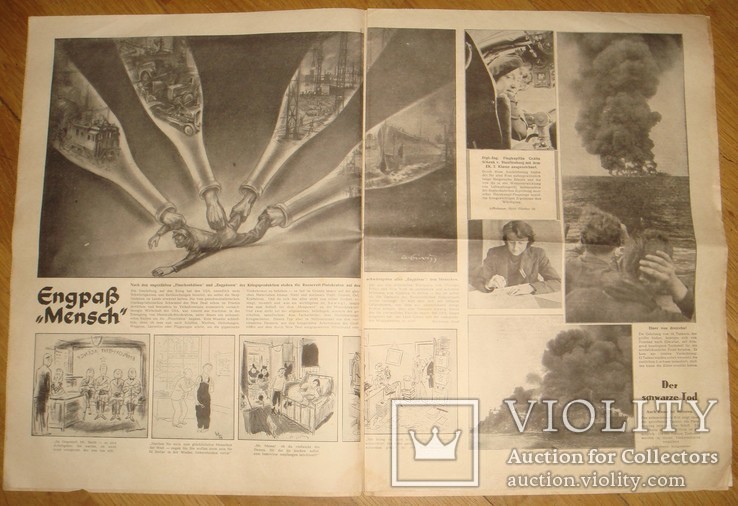 Берлинская иллюстрированная газета,март1943г,сбитый англ. летчик,восточный фронт и др, фото №4