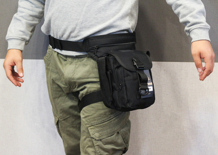 Тактическая универсальная (набедренная) сумка Swat черная, фото №2