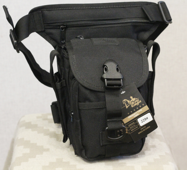 Тактическая универсальная (набедренная) сумка Swat черная, фото №3