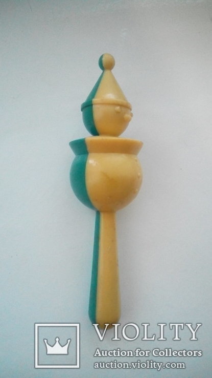 Старовинна іграшка брязкальця клоуна СРСР, фото №6