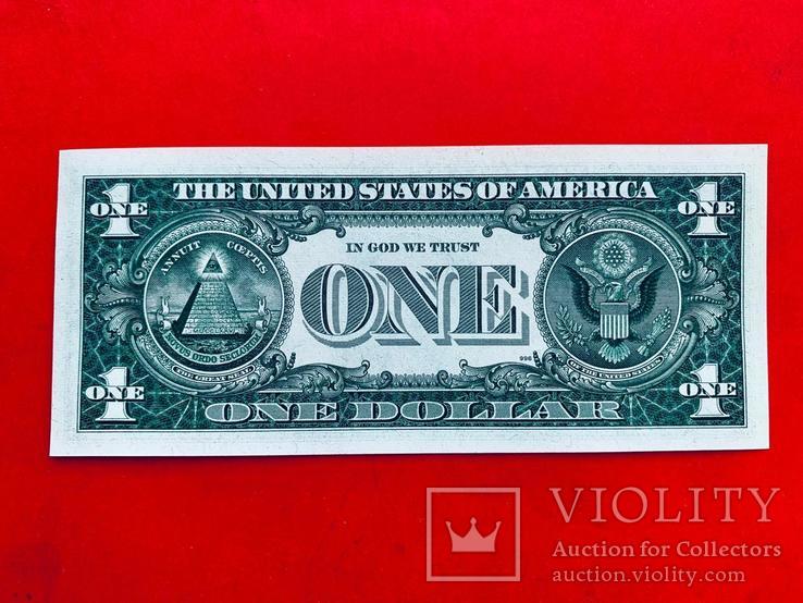 1 долар 1963 серія B a UNC / 1 доллар 1963 серия B a UNC (90), фото №3