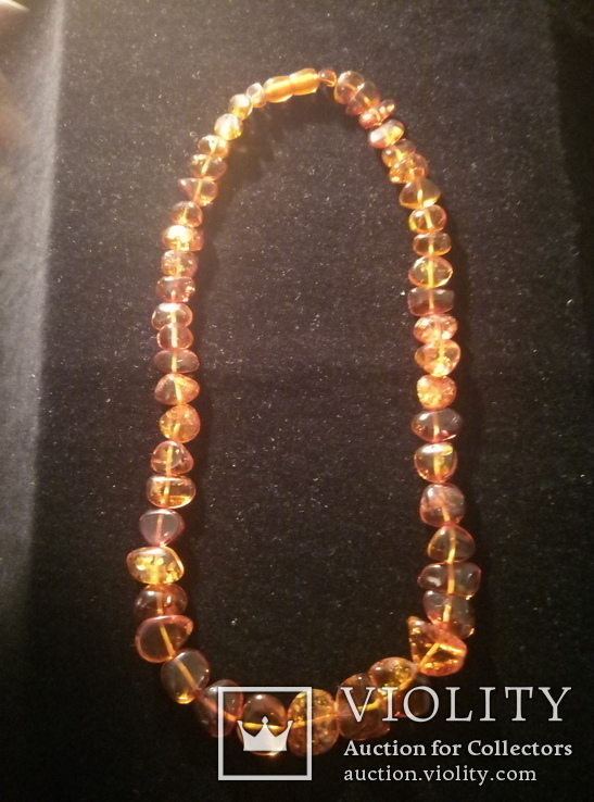Amber beads "Sea buckthorn", photo number 3